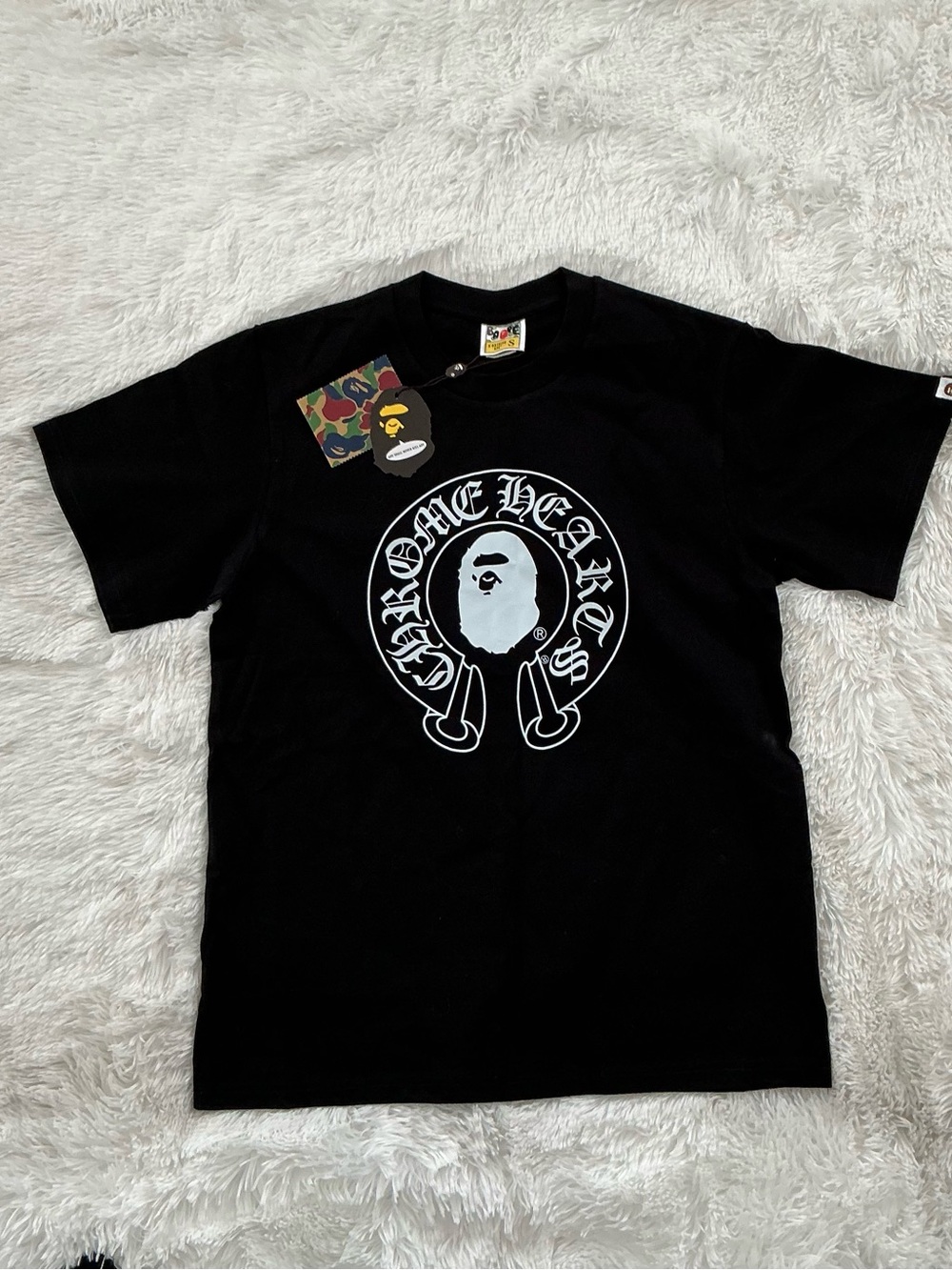 Chrome Hearts Black Tee with White Ape Head Graphic